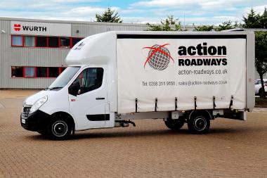 Action Roadways delivers loo roll free of charge to food banks for wholesaler Migro